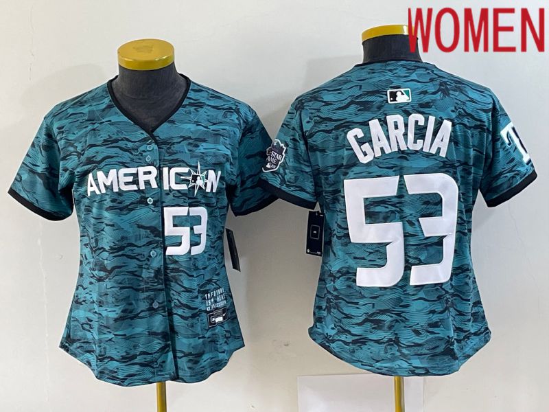 Women Texas Rangers #53 Garcia American League Nike Green 2023 MLB All Star Jersey->minnesota twins->MLB Jersey